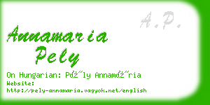 annamaria pely business card